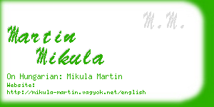 martin mikula business card